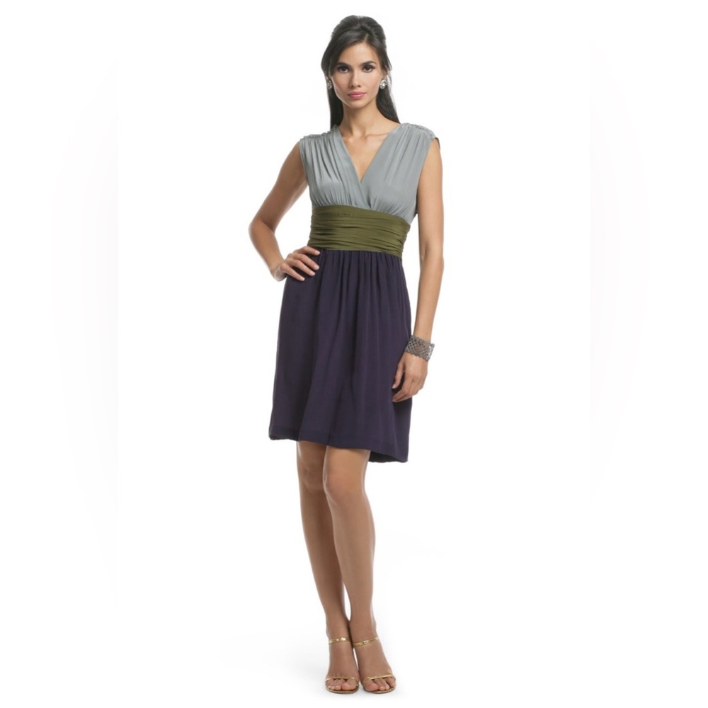 Philosophy di Alberta Ferretti 100% Silk Colorblock Sash Dress SOLD OUT ONLINE
